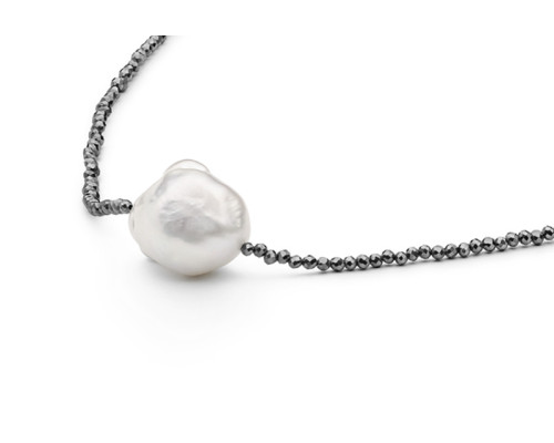 Semi-precious necklace: terahertz, kasumi like pearl
