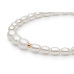 Pearl bracelet: freshwater, white, rice, 3.5-4 мм — 14K rose gold plated 925 sterling silver