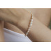 Pearl bracelet: freshwater, white, rice, 3.5-4 мм — 14K rose gold plated 925 sterling silver