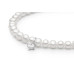 Pearl bracelet: freshwater, white, round, 4-4.5 мм — rhodium plated silver 925