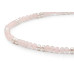 Semi-precious necklace: розовый quartz, pearl — rhodium plated silver 925