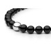 Semi-precious necklace: onyx — rhodium plated silver 925
