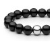 Semi-precious stones bracelet: onyx — rhodium plated silver 925