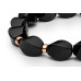 Semi-precious stones bracelet: onyx — 14K rose gold plated 925 sterling silver