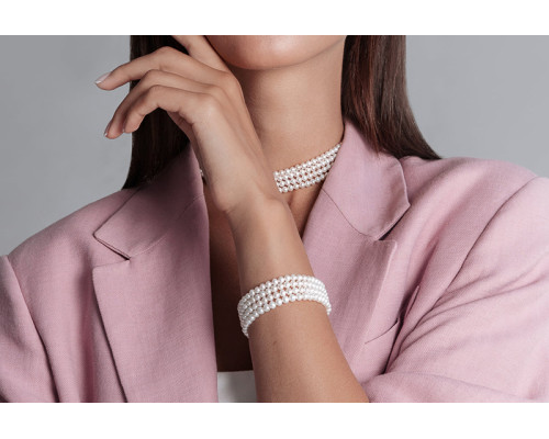 Браслет из пресноводного жемчуга :: 214-43B / 4172 Браслет из пресноводного жемчуга :: 214-43B / 4172