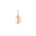 Pendant without chain with pearls: freshwater, pink, rice, 8.0-9.0 мм — 14K rose gold plated 925 sterling silver