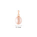 Pendant without chain with pearls: freshwater, pink, rice, 8.0-9.0 мм — 14K rose gold plated 925 sterling silver
