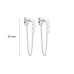 Stud earrings with pearls: freshwater, white, 3.5-4.0 мм — rhodium plated silver 925