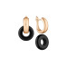 Semi-precious earrings: onyx — 14K rose gold plated 925 sterling silver