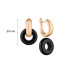 Semi-precious earrings: onyx — 14K rose gold plated 925 sterling silver