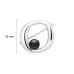 Brooch with pearls: freshwater, black, 7.5-8.0 мм — rhodium plated silver 925