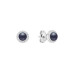 Stud earrings with pearls: freshwater, black, 4.0-4.5 мм — rhodium plated silver 925