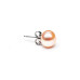 Stud earrings with pearls: freshwater, pink, 8.0-9.0 мм — rhodium plated silver 925