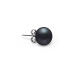 Stud earrings with pearls: freshwater, black, 9.0-10.0 мм — rhodium plated silver 925