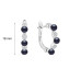 Ohrringe mit englischem Verschluss mit Perlen: Süßwasser, schwarz, 3.5-4.0 мм — rhodiniertes Silber 925
