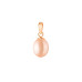Pendant without chain with pearls: freshwater, pink, rice, 7.0-8.0 мм — 14K rose gold
