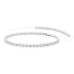 Necklace for kids with pearls: freshwater, white, rice, 6.0-7.0 мм — rhodium plated silver 925