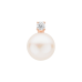 Pendant with pearls: freshwater, white, 9.5-10 мм — rose gold 585