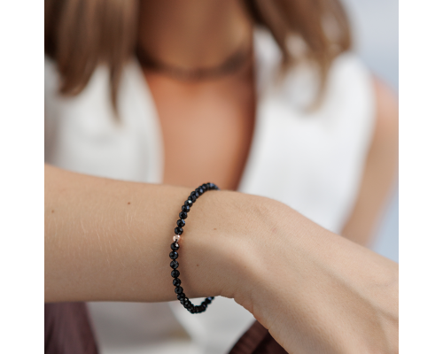 Bracelet with stones: spinel — rose gold 585