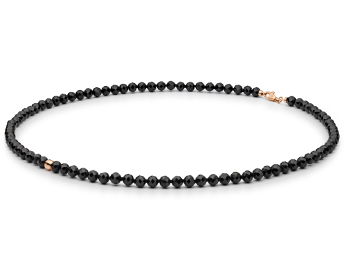 Necklace with stones: spinel — rose gold 585